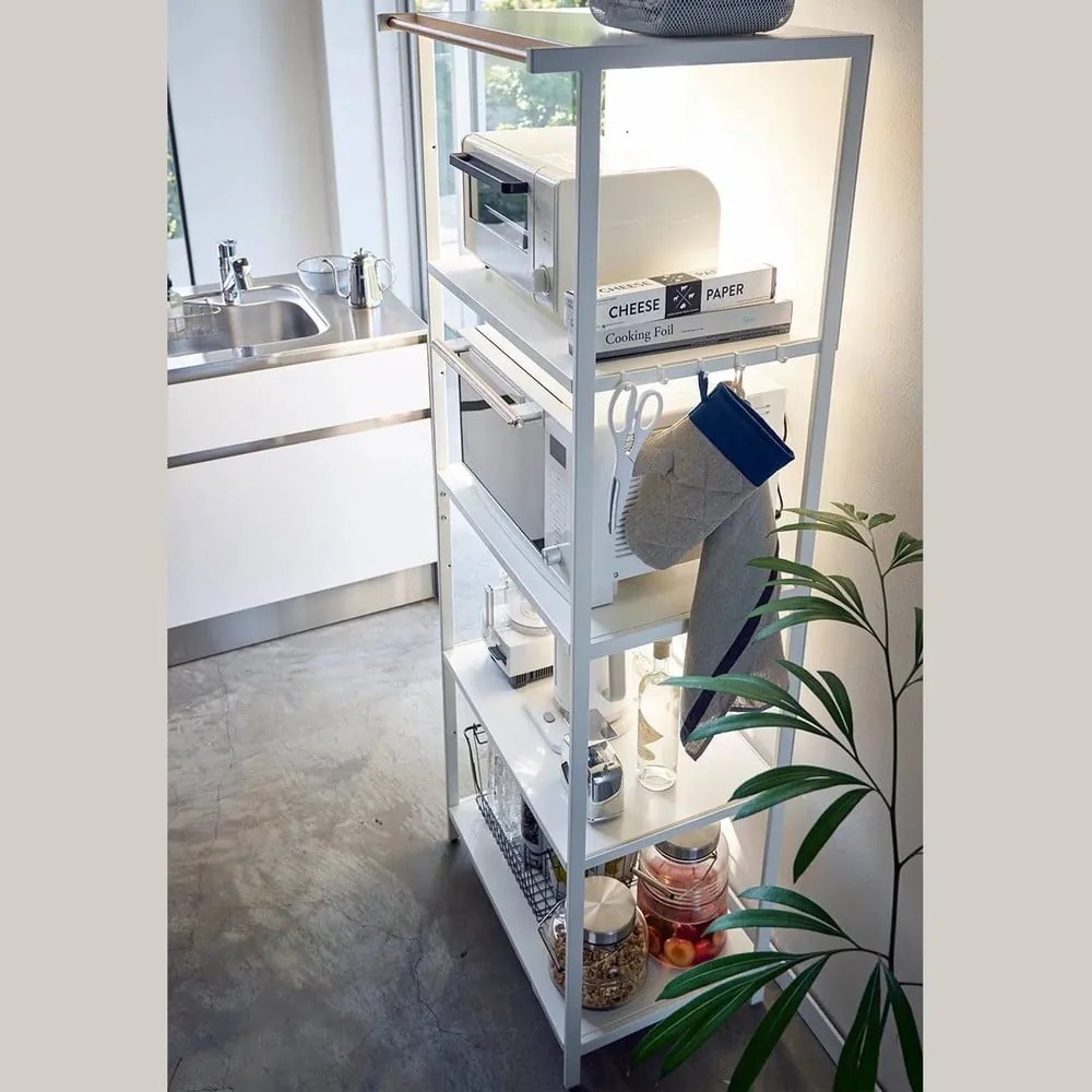 Matt fehér acél polcos állvány 60x170x46,5 cm Tower – YAMAZAKI