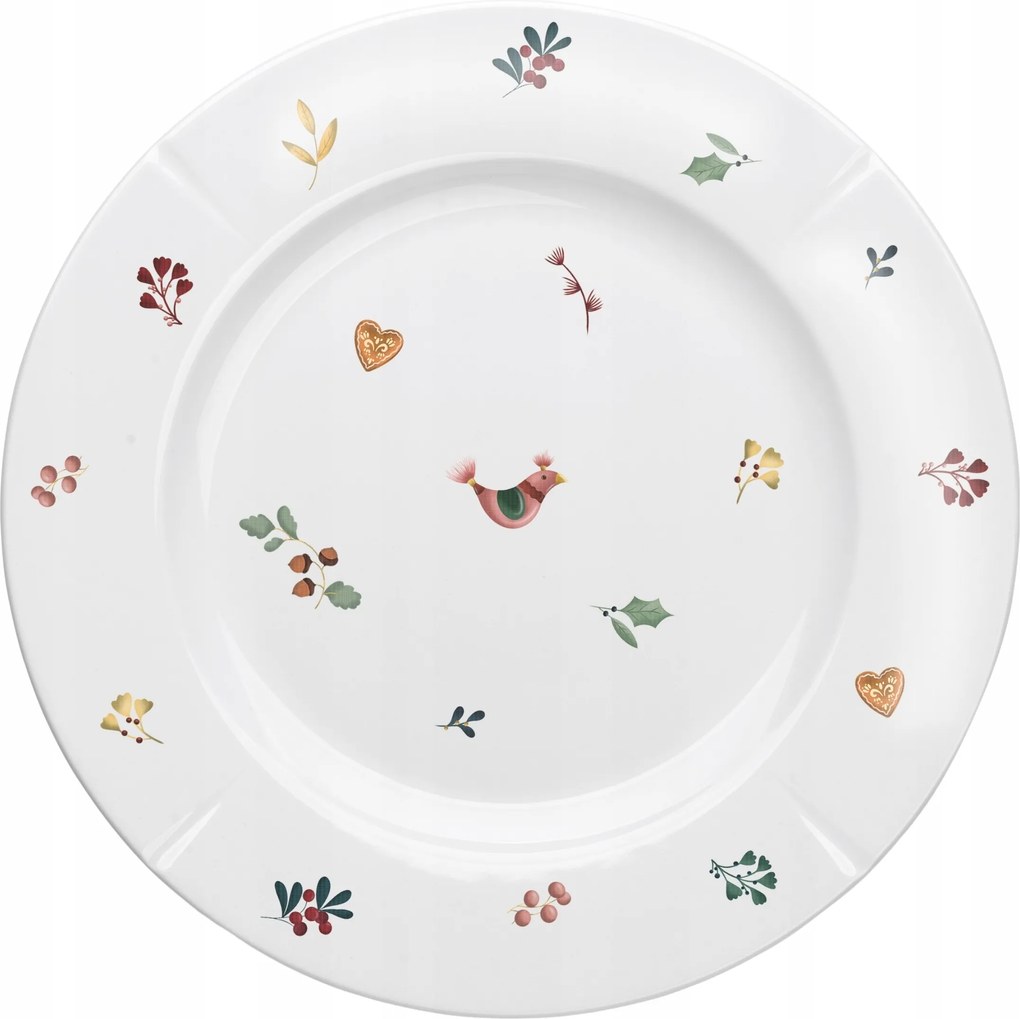 Rosendahl Grand Cru Cottage Lapostányér 23 cm Fehér Díszített