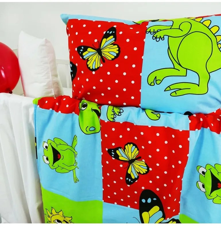 EMI színes, állat mintás gyerek ágyneműhuzat, A standard egyszemélyes ágy szett tartalma: 1x 140x200 + 1x 70x90