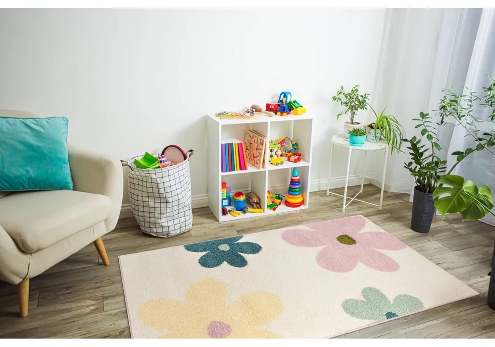 Elefántcsont színű gyerek szőnyeg 120x170 cm Lolly Cream – FD