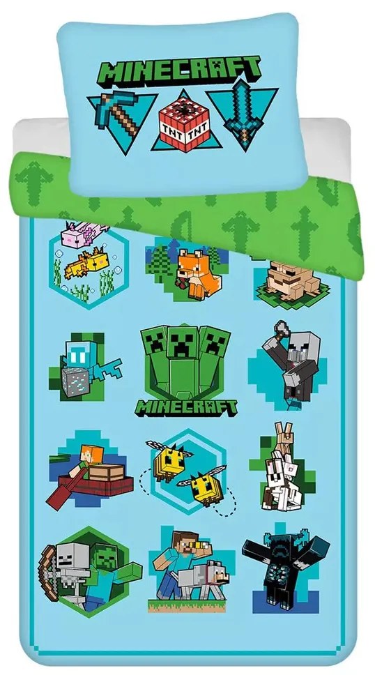 Minecraft Icons ágyneműhuzat 140×200cm, 70×90 cm