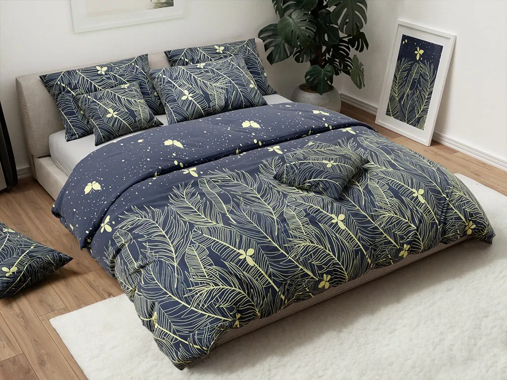 VISATA fekete pamut ágyneműhuzat, 100% pamut Ágyneműhuzat mérete: 70 x 90 cm | 140 x 200 cm