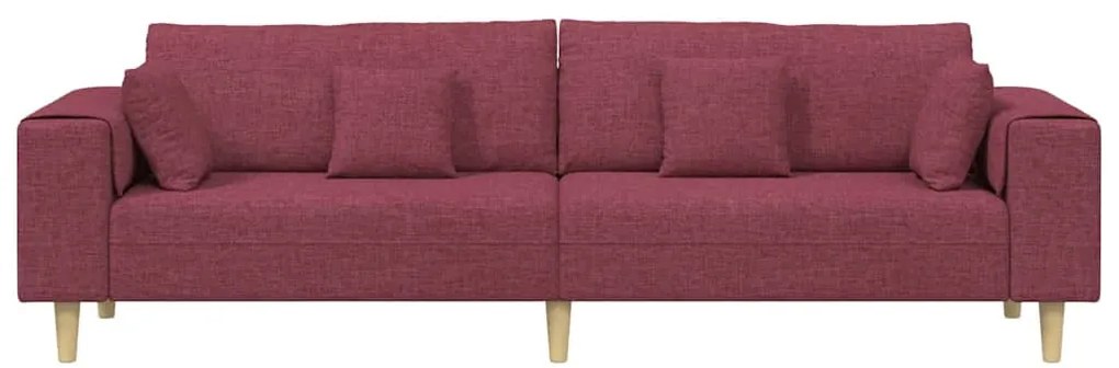 Szövet kanapé párnával Bordó 208 cm szövet