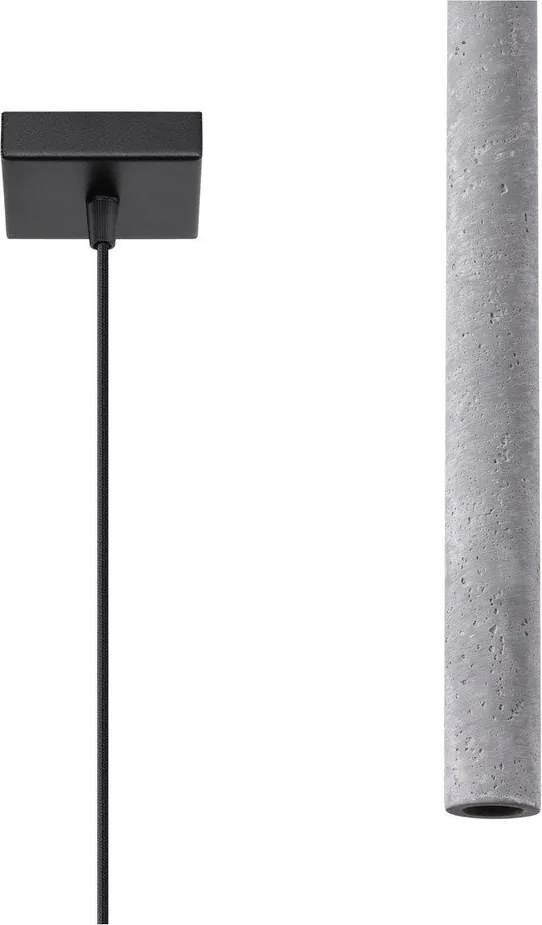 Szürke beton függőlámpa Fideus – Sollux