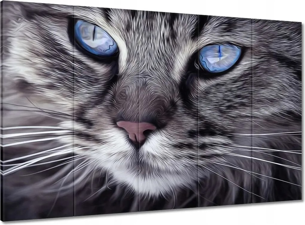 Vászonkép 100x70 Kék szemű cica