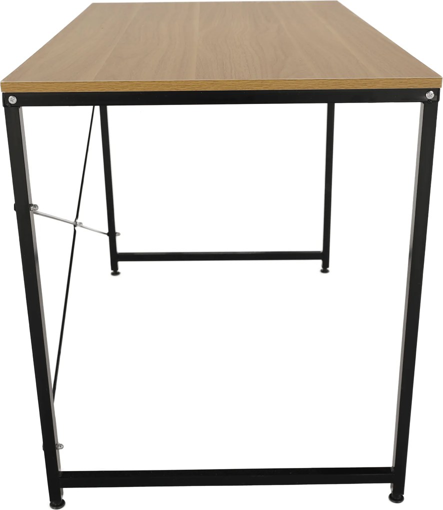 Íróasztal tölgy/fekete, 100x60 cm, MELLORA