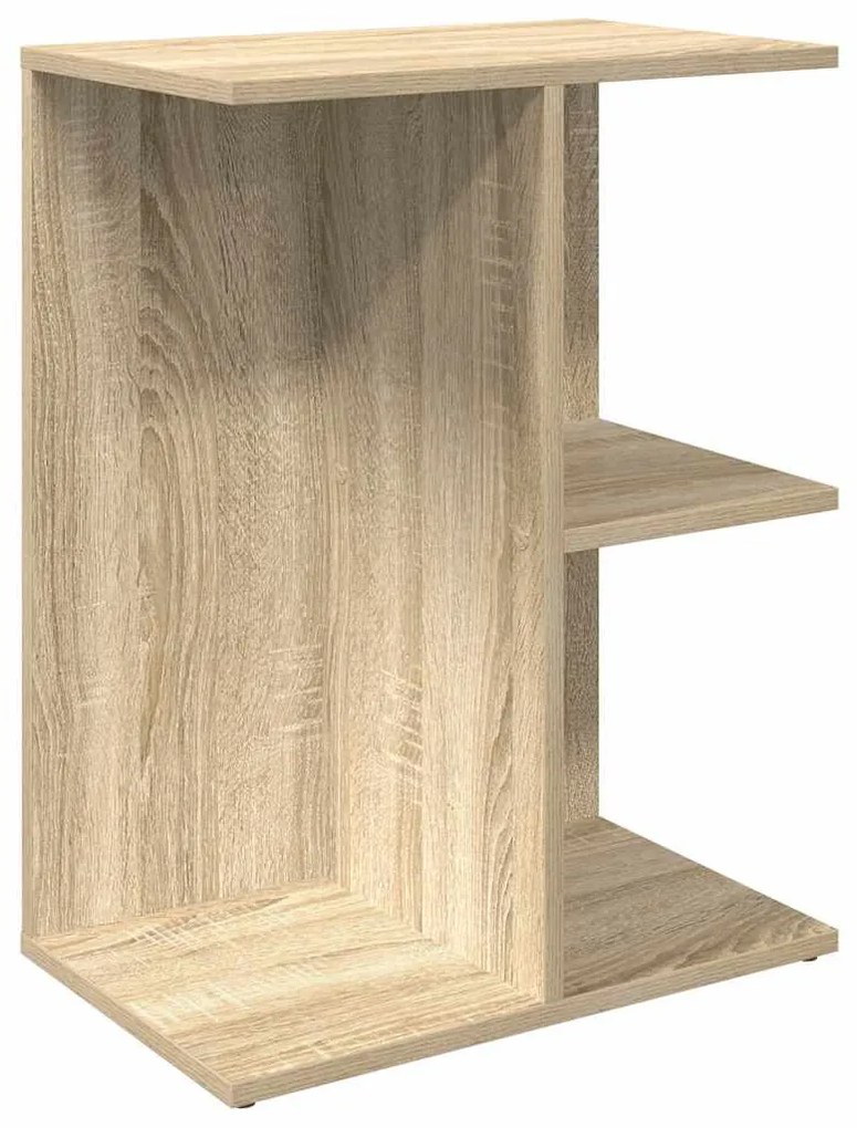 2 db sonoma tölgy színű szerelt fa éjjeliszekrény 46,5x29x61 cm