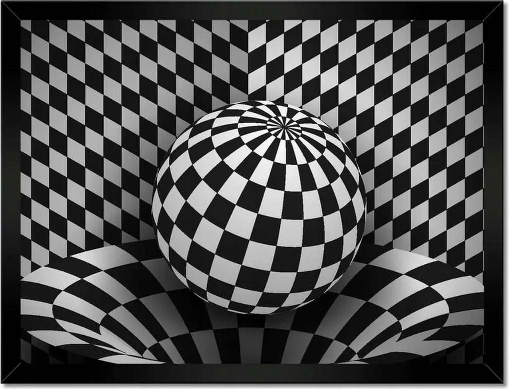 Poszterek keretben 40x30 Absztrakt fekete-fehér