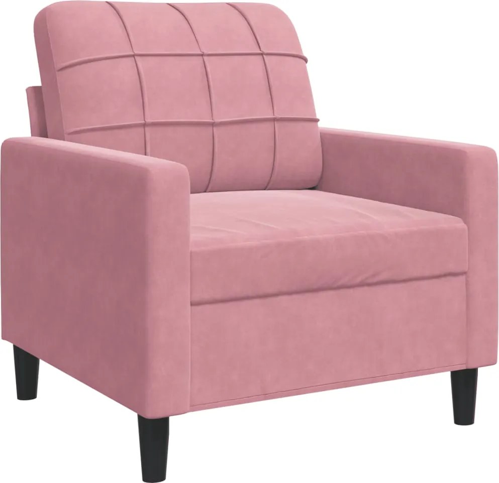 vidaXL rózsaszín bársony kanapéfotel 60 cm