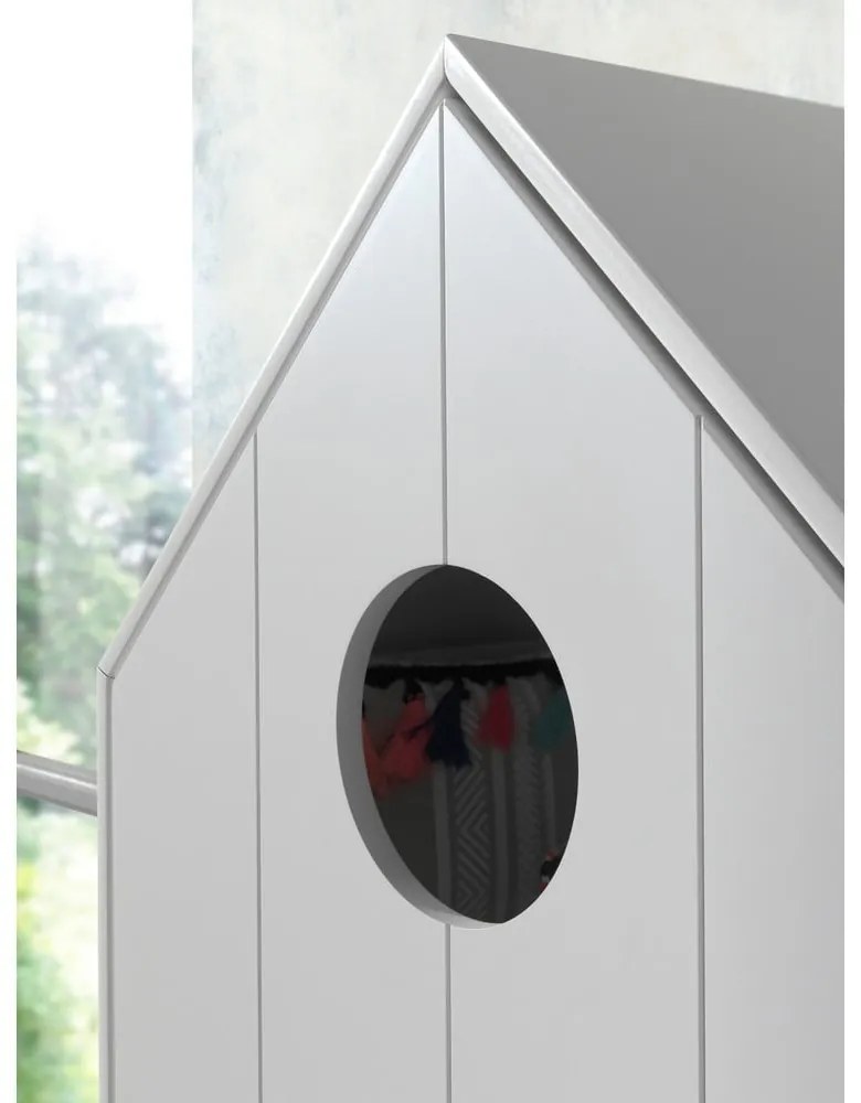 Fehér-világoskék nyitott gyerek ruhásszekrény 173x171,5 cm CASAMI – Vipack