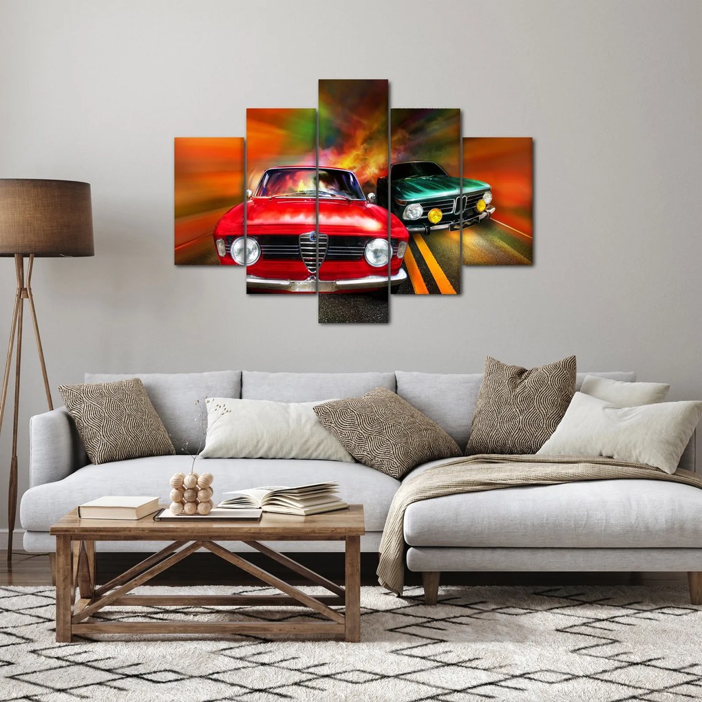 Kép - Retro versenyautók (150x105 cm)