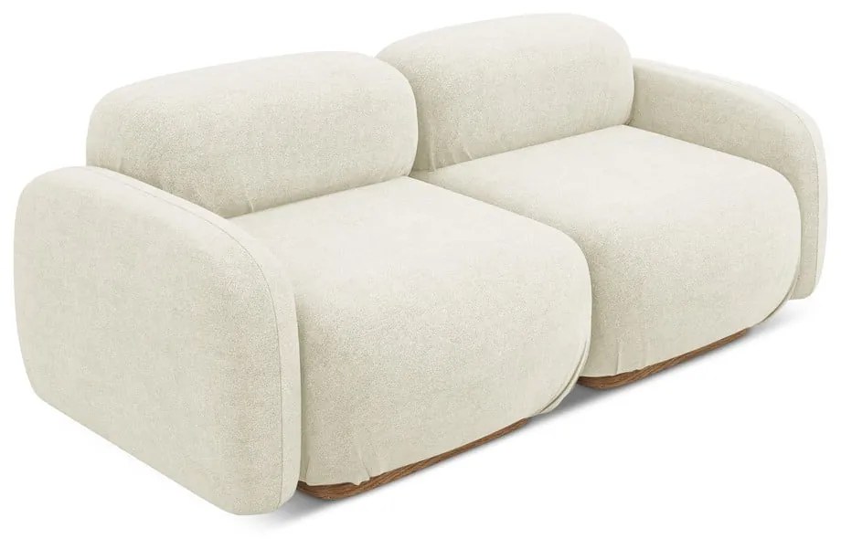 Krémszínű buklé moduláris kanapé 190 cm Ailani – Makamii