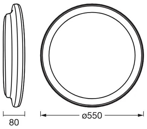 Ledvance - LED Mennyezeti lámpa ORBIS PEDERSON LED/36W/230V átm. 55 cm fekete