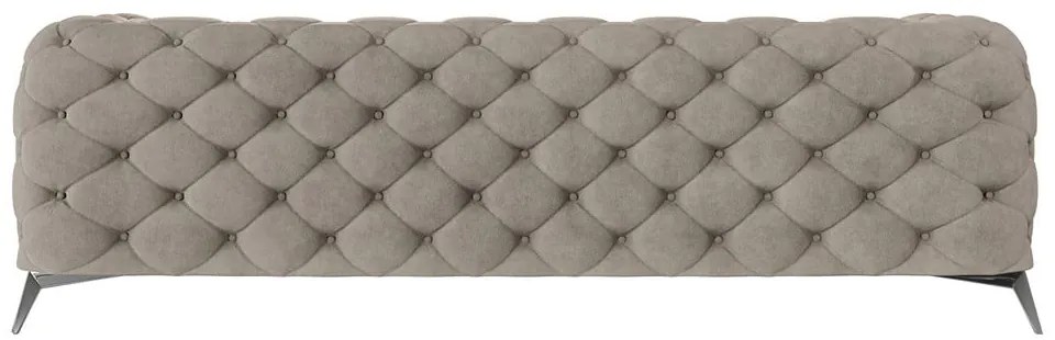 Szürkésbézs bársony kanapé 243 cm Chelsea – Ropez