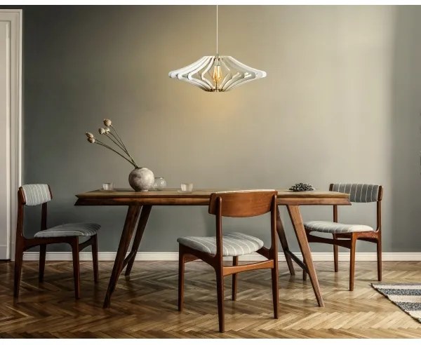 Fehér 1xE27/60W/230V mennyezeti lámpa, 47 cm átmérővel