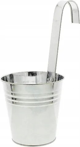 Erkély Kaspó Akasztóval Horganyzott 13CM