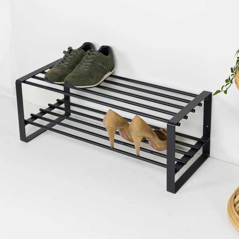 Fekete fém cipőtartó Rex – Spinder Design