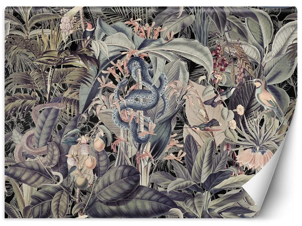 Gario Fotótapéta Kígyó a levelek között - Andrea Haase Anyag: Vlies, Méret: 400 x 280 cm
