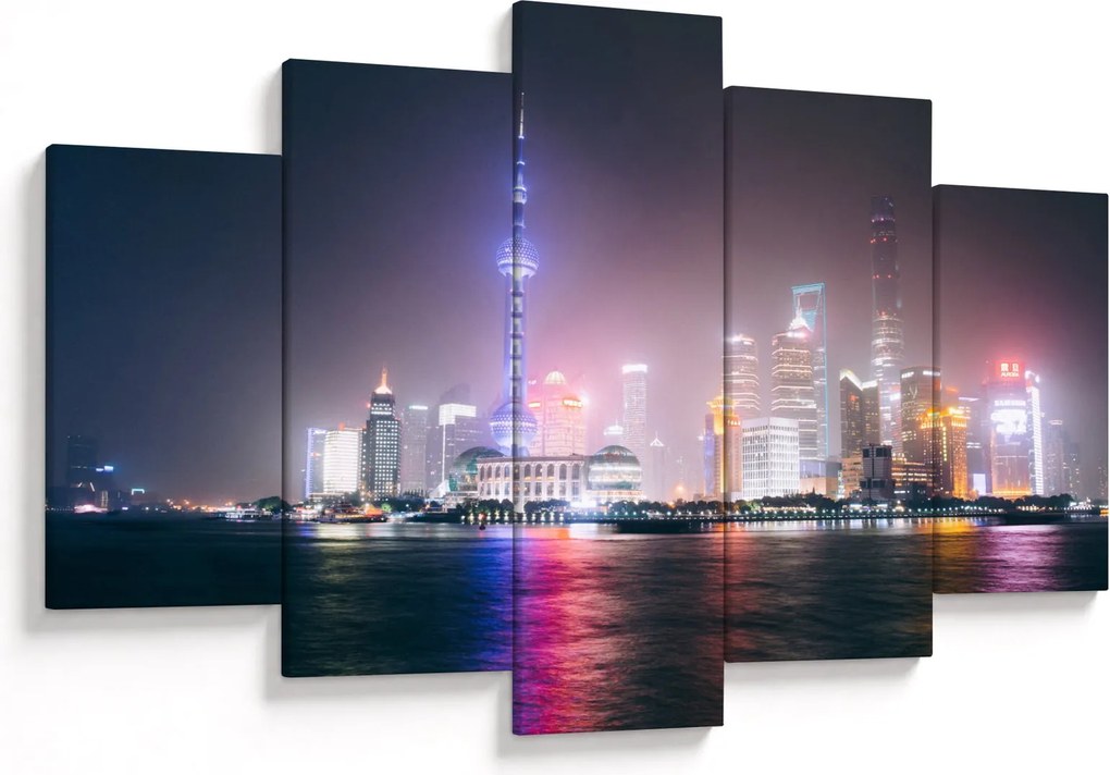 Éjszakai Shanghai képe (150x105 cm)
