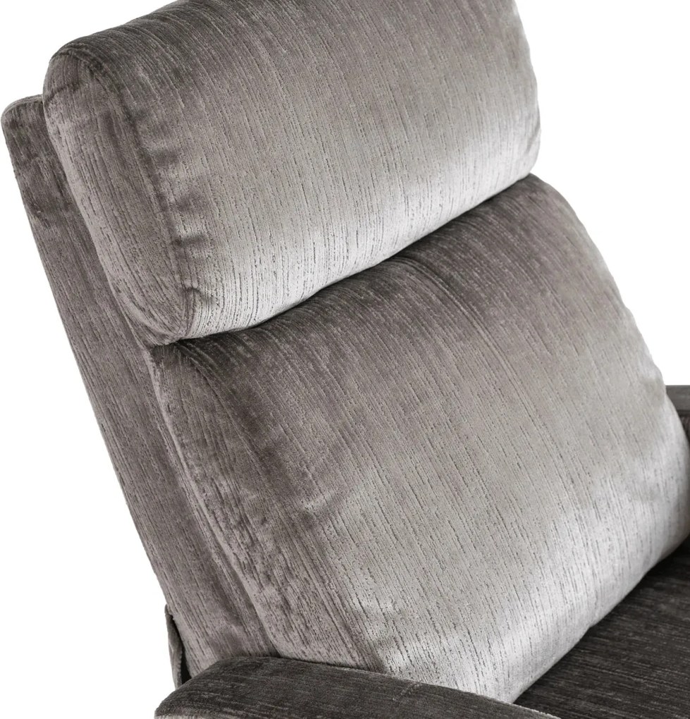 Dönthető fotel szürke bársony, DANNY