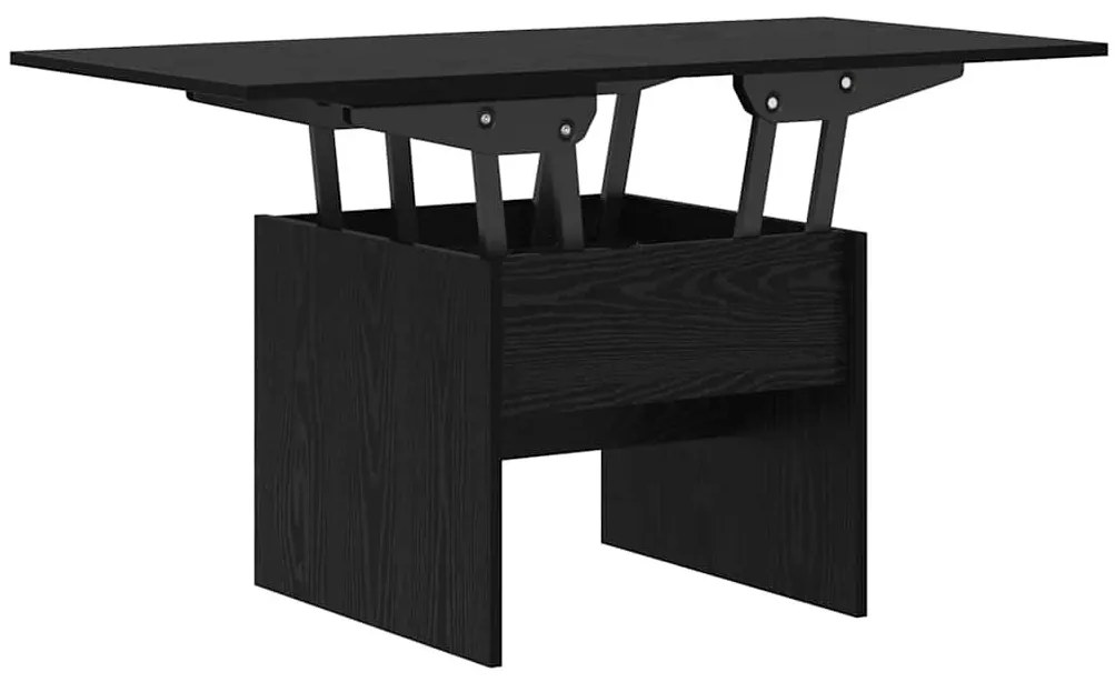 vidaXL Dohányzóasztal Fekete tölgy 55 x 54,5 x 45 cm Faanyag