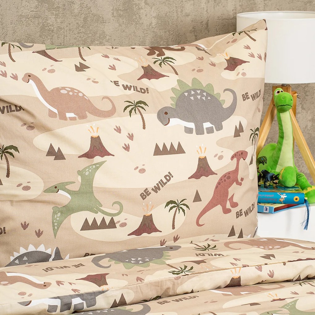 4Home Dino world gyerek pamut ágyneműhuzat, 140 x 200 cm, 70 x 90 cm, 140 x 200 cm, 70 x 90 cm