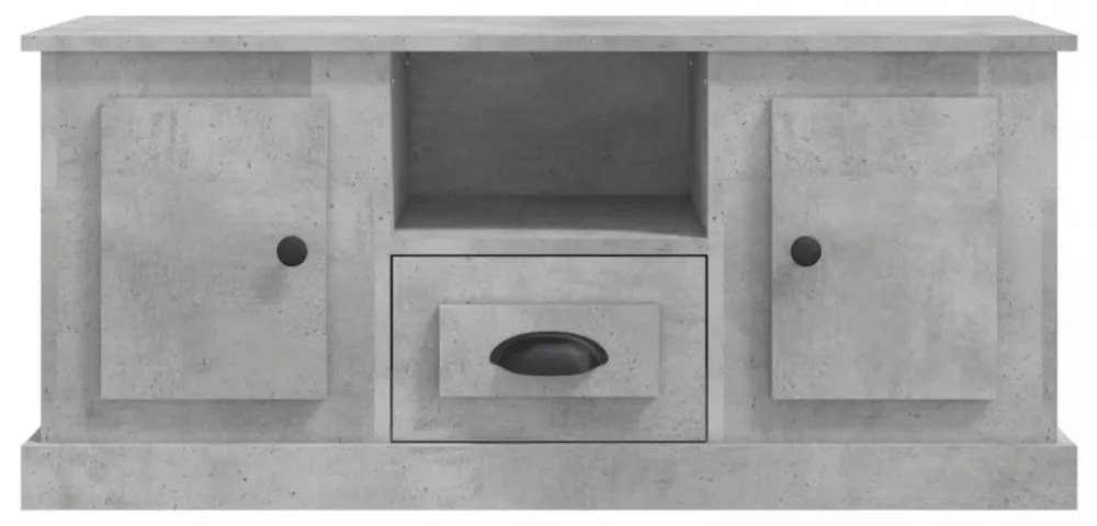 betonszürke szerelt fa TV-szekrény 100 x 35,5 x 45 cm