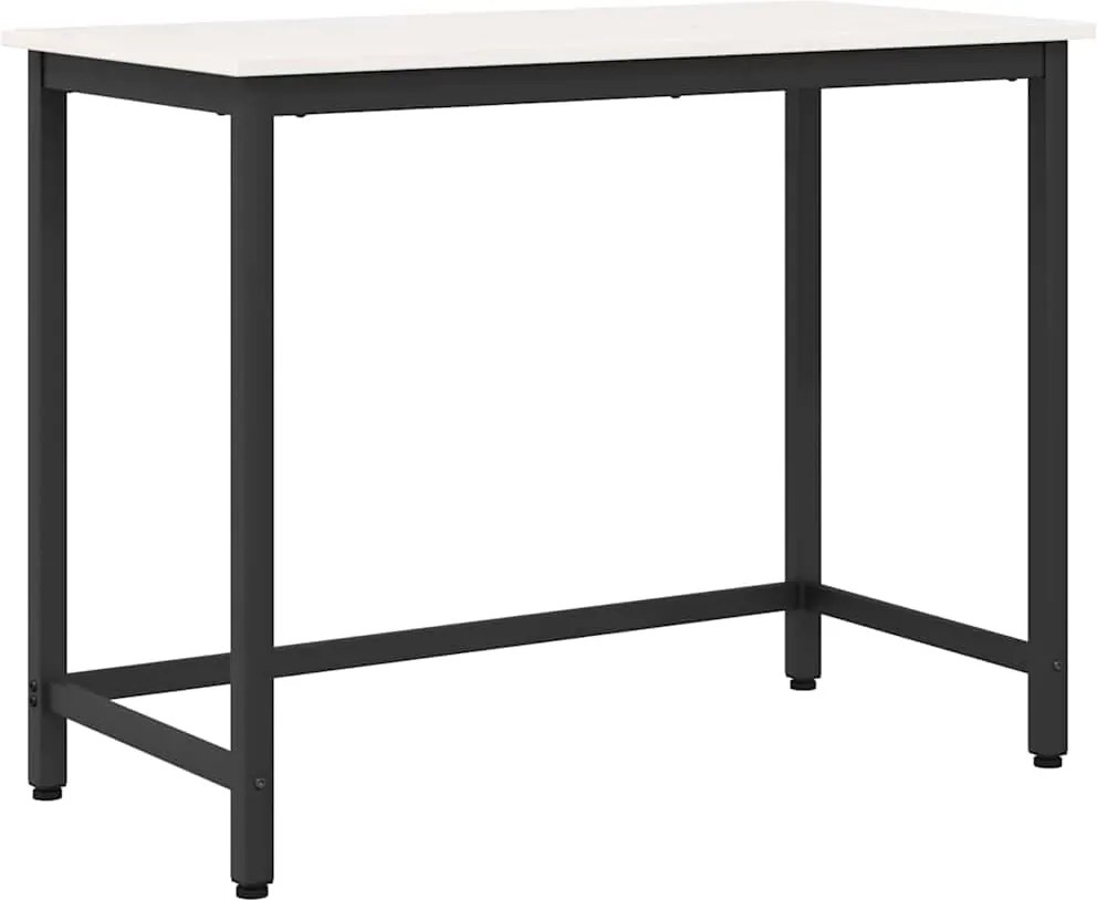 vidaXL asztal Fehér 100 x 50 x 77 cm Műszaki fa és acél