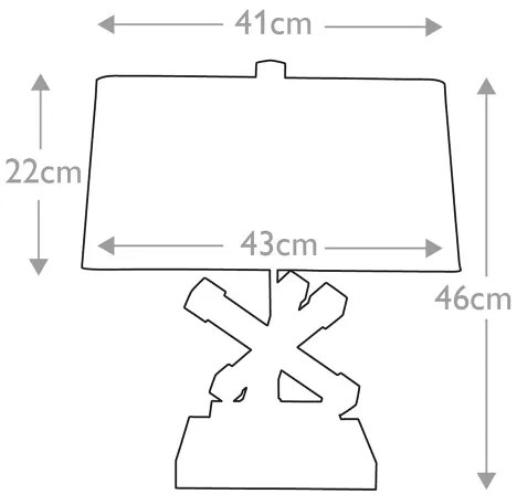 Elstead GN-JACKSON-SQUARE-TL - Asztali lámpa JACKSON SQUARE 1xE27/60W/230V