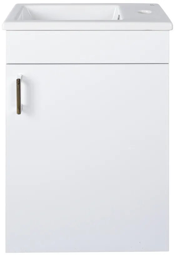 VivaStyle NIKA - fali függesztett - fürdőszobabútor CeraStyle 71100 mosdóval - JOBBOS - 42 x 24 cm