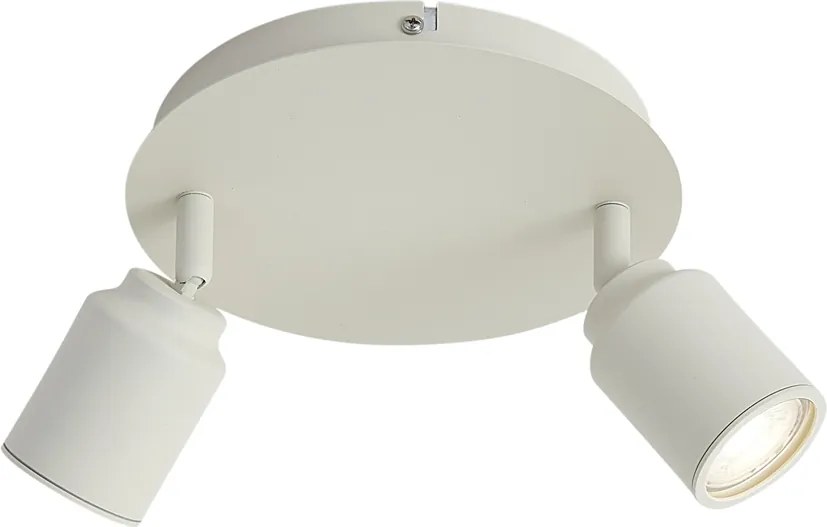 Modern, beépíthető spotlámpa bézs színben, 2 égős, IP44 - Ducha