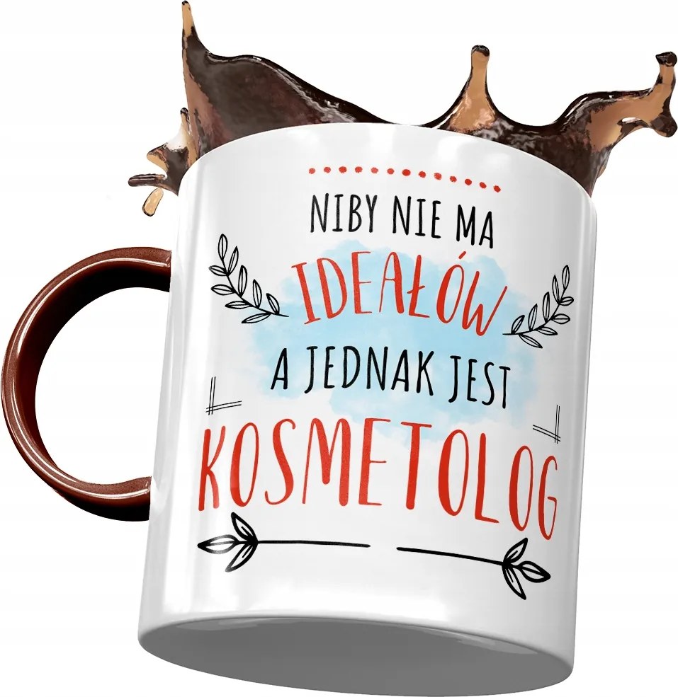 Bordó Bögre Kozmetikusnak Nincs Ideál Nyomtatott Fotóval