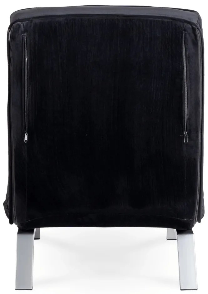 Ágyazható Fotel BART Fekete Bársony Kárpittal.