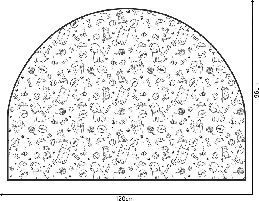 PIPPER. Védő textil falmatrica – Ív – Állatok Méret: 120x96cm, Indíték: névvel