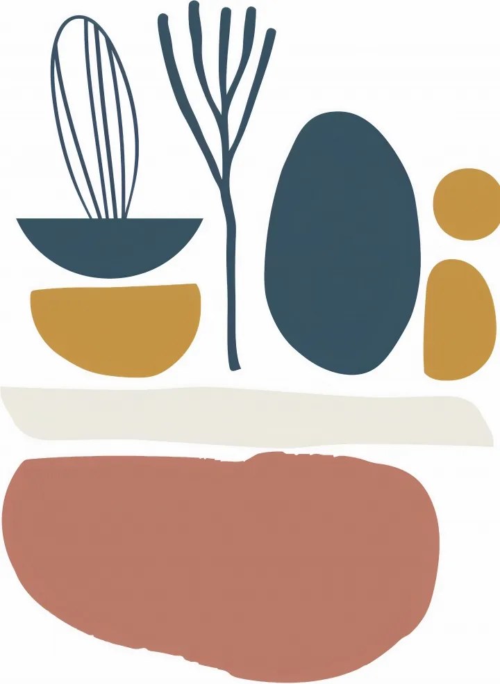 Poszter 21x29,7cm Stílusos Növényzet