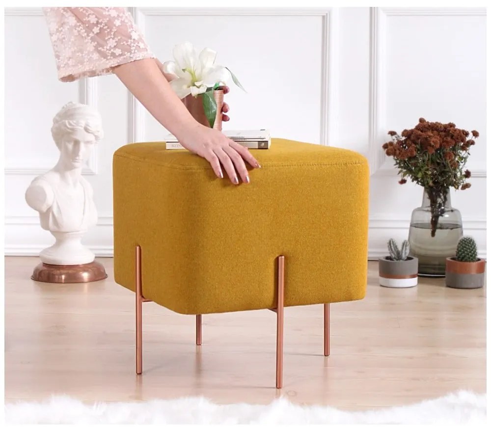 Mustársárga puff Copper – Artie