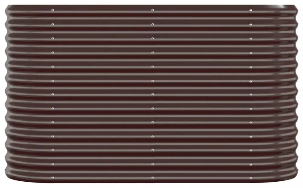 barna horganyzott acél kerti magaságyás 114x40x68 cm