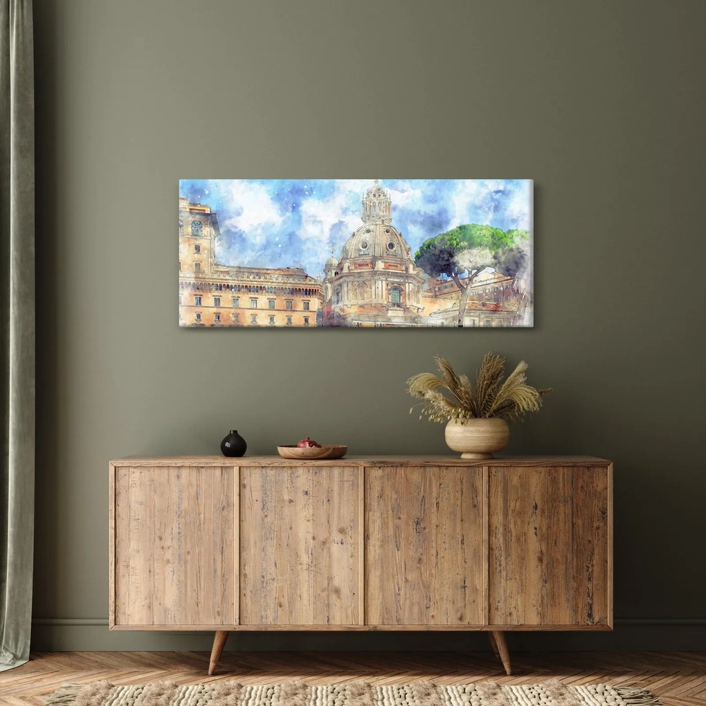 Kép - Santa Maria di Loreto temploma, Róma, Olaszország (120x50 cm)