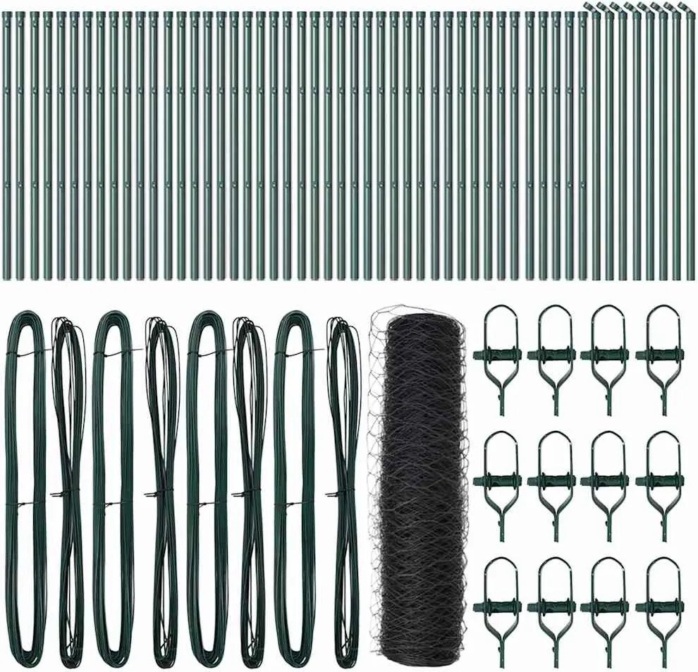 vidaXL Kerítésoszlop Szürke 100 x 0,4 m (36 mm háló) Acél és PVC