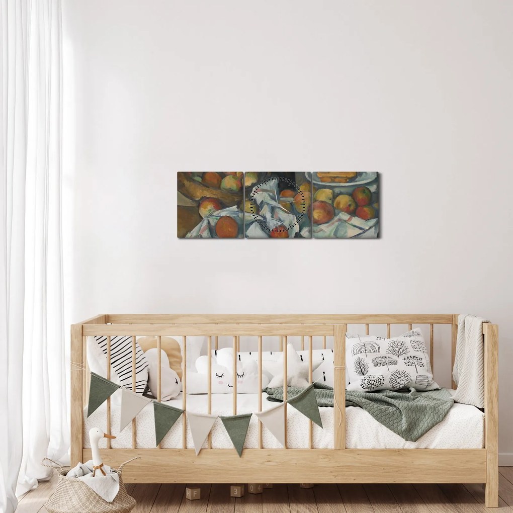 Kép - Paul Cezanne, The Basket of Apples, reprodukciók (órával) (90x30 cm)