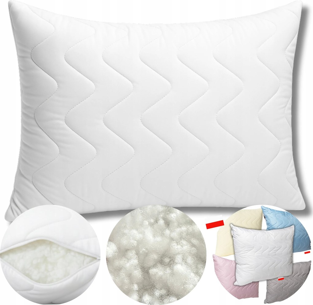 Párnahuzat 70x80cm Párnahuzat Fehér Cipzáras Színek