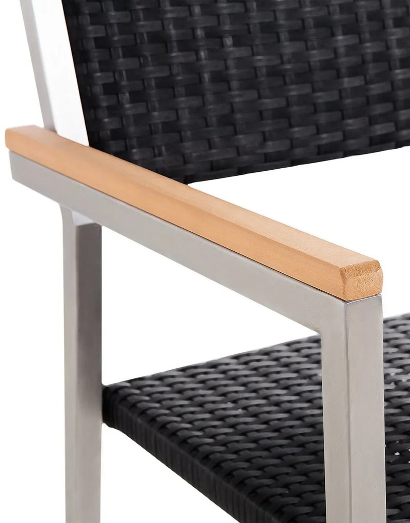 Szék szett 2db Grosso (fekete) (rattan). 1011517