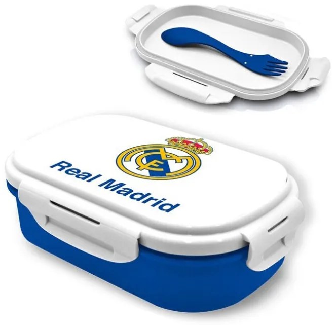 Real Madrid Emblem szendvicsdoboz + evőeszköz szett