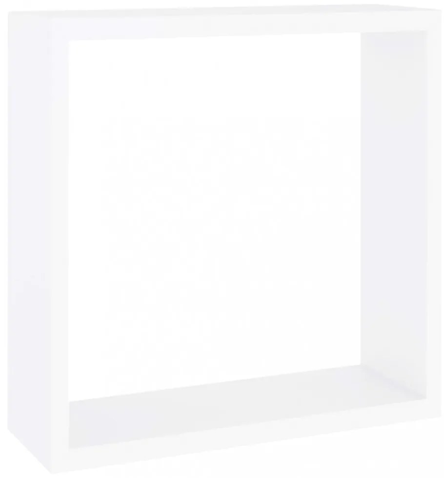 3 db fehér MDF fali kockapolc