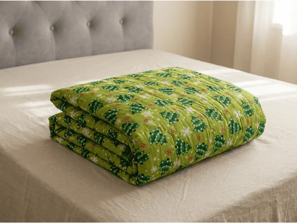 Ágytakaró CHRISTMAS TREE, zöld Méret: 170 x 210 cm