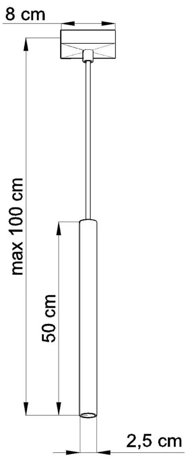 Fideus Single fekete függőlámpa - Sollux