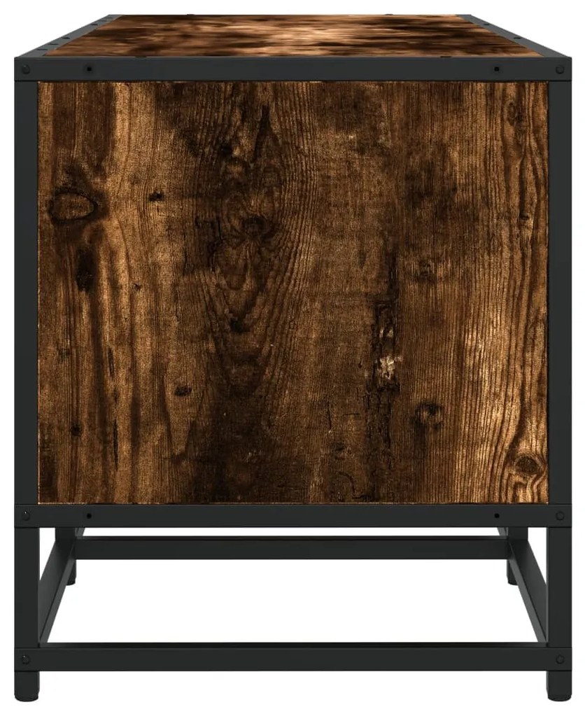 füstös tölgy színű szerelt fa és fém TV-szekrény 100x35x41 cm
