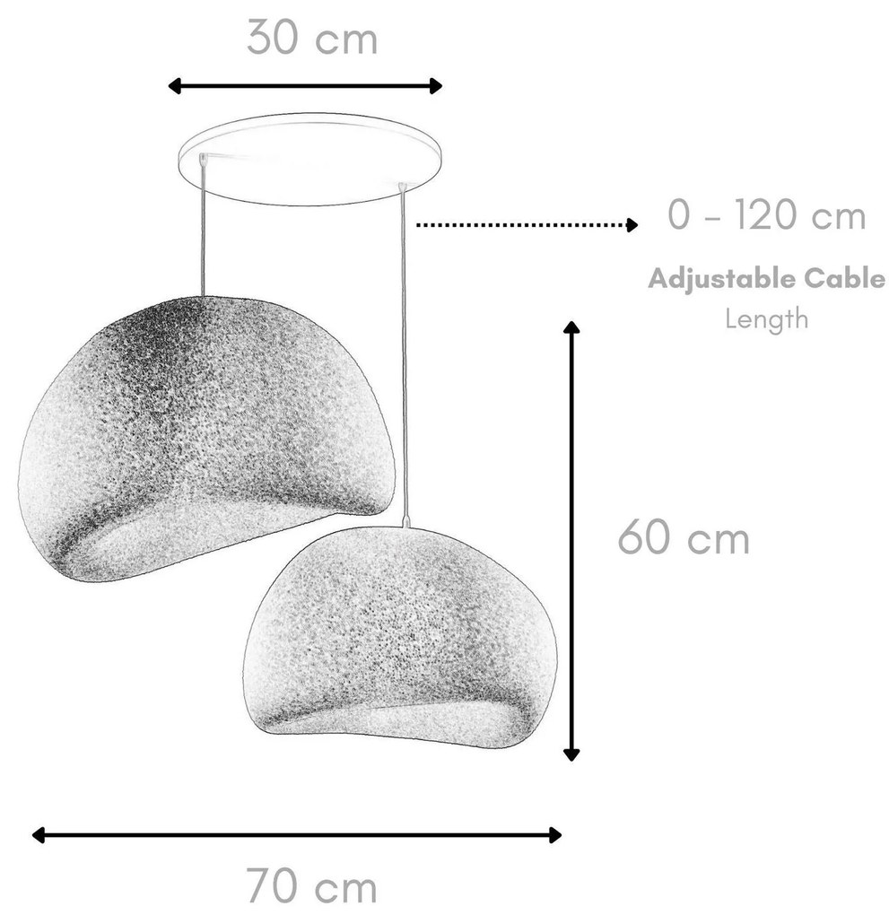 Függőlámpa - Wabi Sabi Chalkforms - Betonszürke