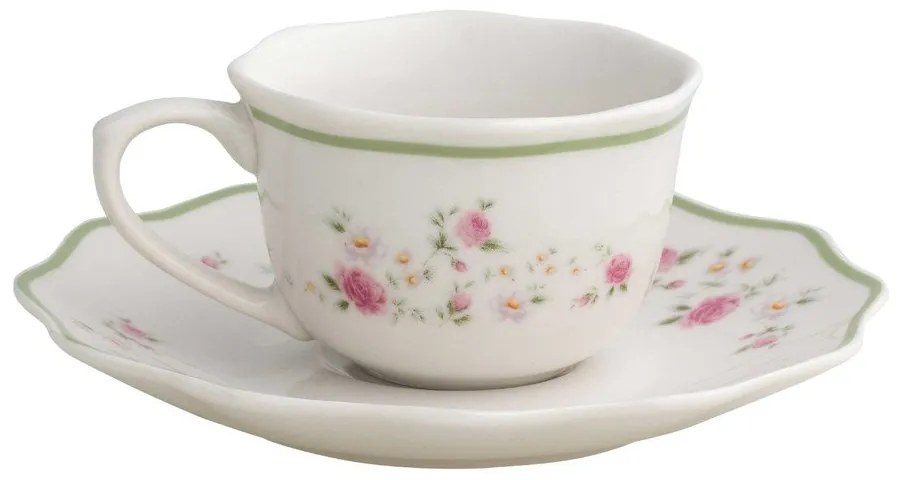 Fehér porcelán eszpresszó csésze szett 2 db-os 90 ml Nonna Rosa – Brandani