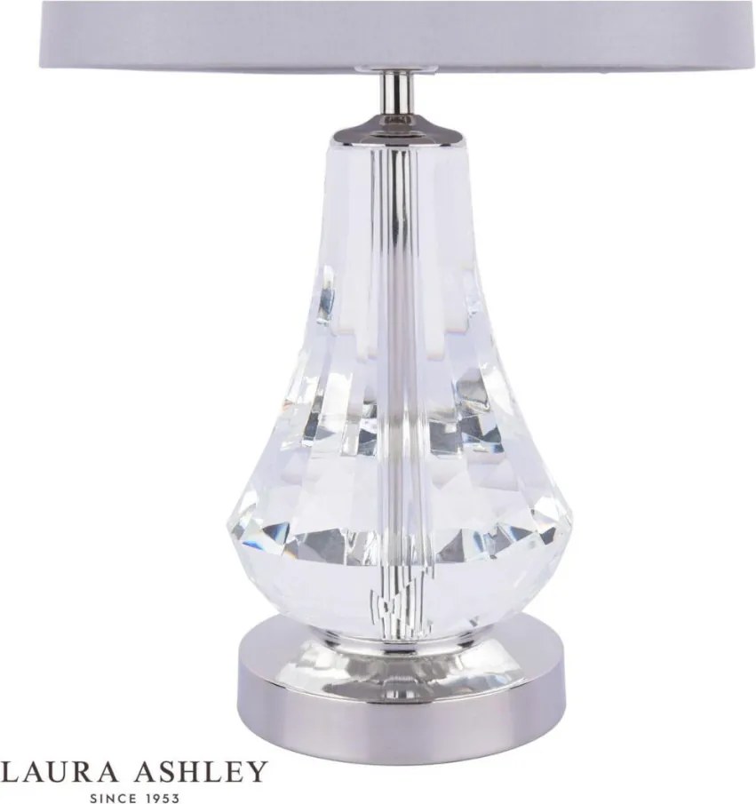 LAURA ASHLEY 3756244-Q HUMBY Kristály Asztali lámpa Fehér, Polírozott nikkel E14 IP20